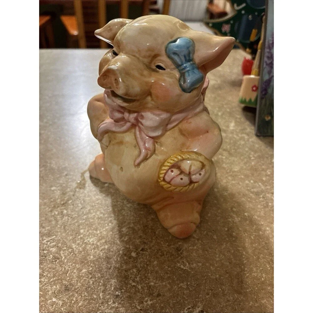 Pigsville Pig Creamer 1993 Ceramic 5x4 Inch FM 1384 Vintage